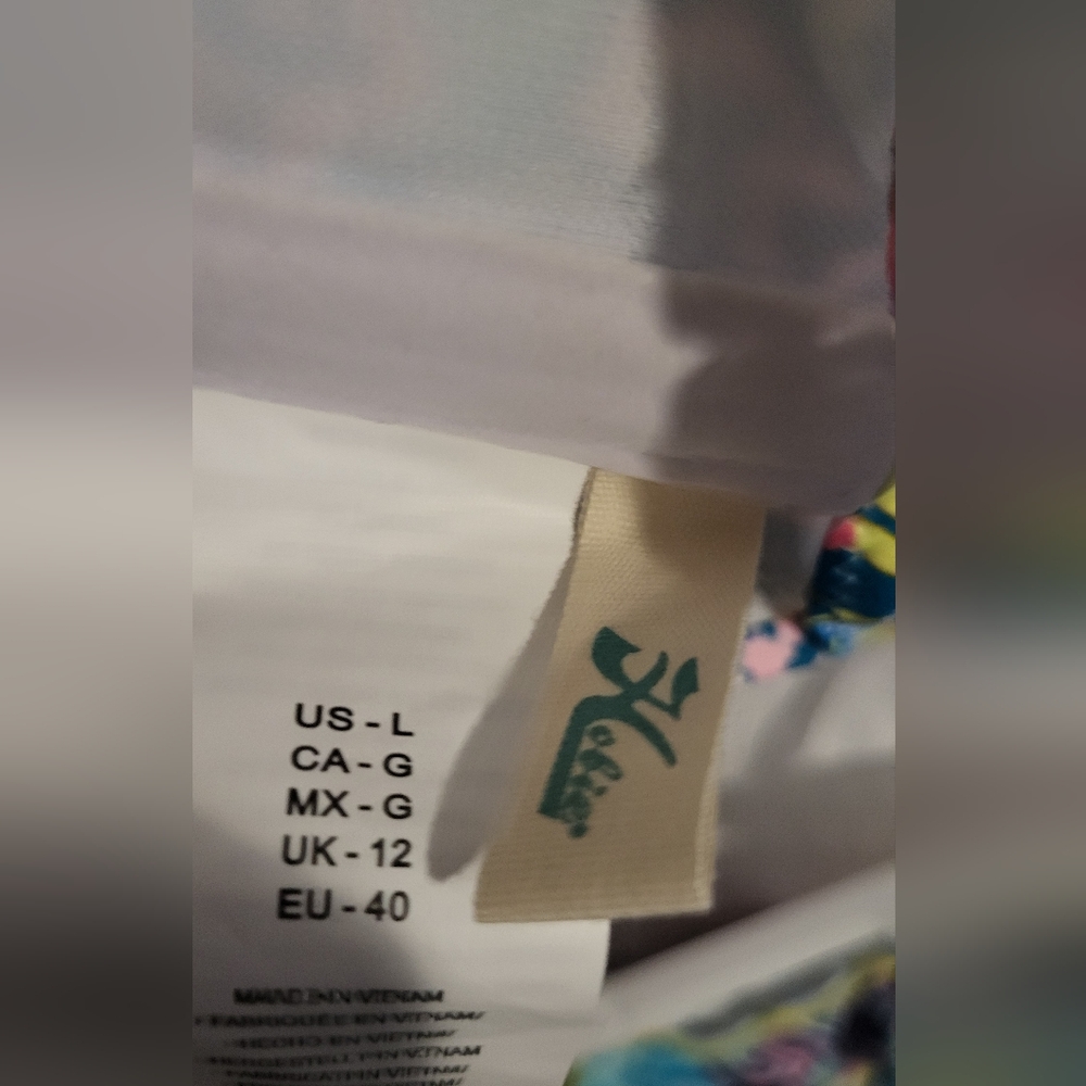 NWT Hobie bikini  Padded top side tie bikini bottom Tropical  Size Large. Ruffle - Picture 10 of 14